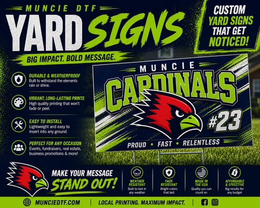 Custom YARD SIGNS Qty 10 with Stakes